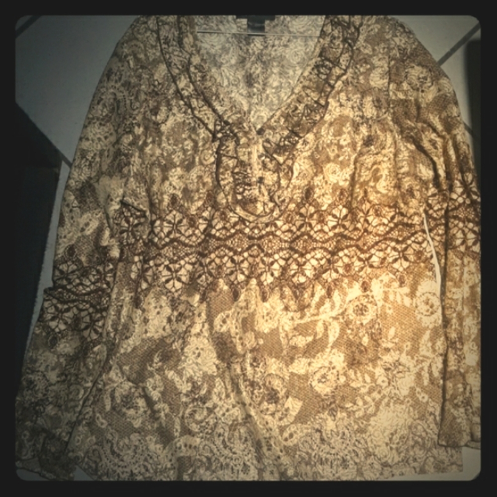 INC Lacey print top